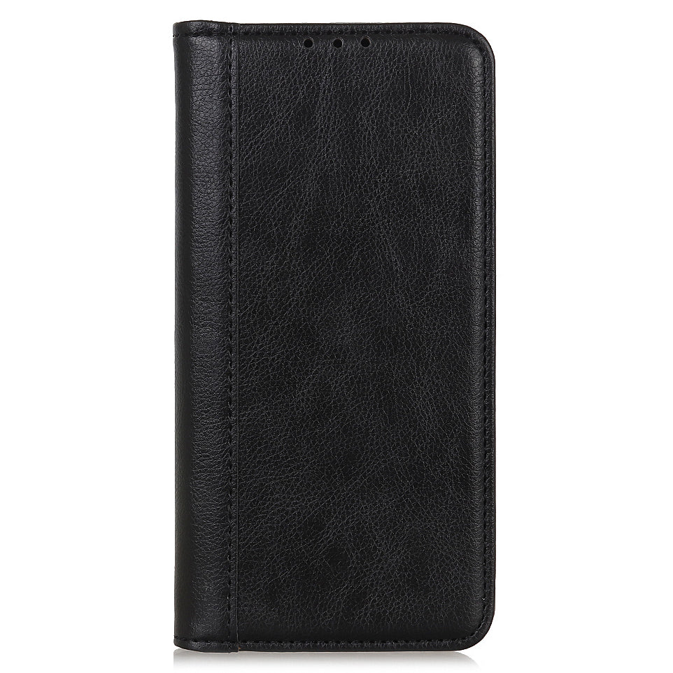 Magnetic Auto Closing Litchi Texture Split Leather Case Stand Wallet Phone Shell for Honor 50 Pro