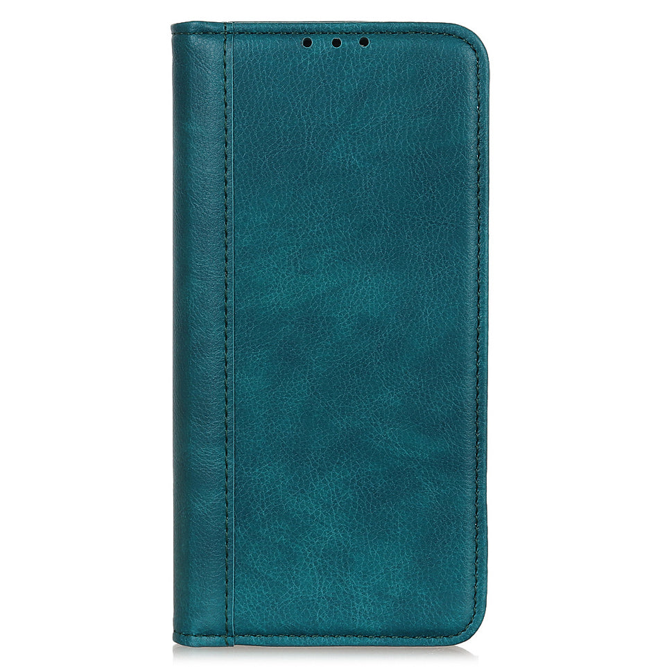 Magnetic Auto Closing Litchi Texture Split Leather Case Stand Wallet Phone Shell for Honor 50 Pro