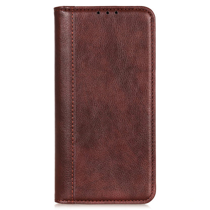 Magnetic Auto Closing Litchi Texture Split Leather Case Stand Wallet Phone Shell for Honor 50 Pro