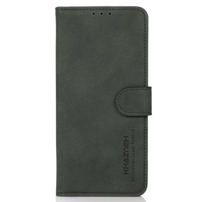 KHAZNEH Textured Leather Dual-sided Magnetic Clasp Phone Cover Stand Wallet Case for Honor 50 Pro