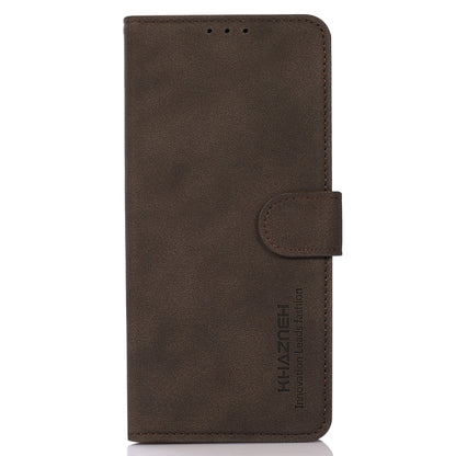 KHAZNEH Textured Leather Dual-sided Magnetic Clasp Phone Cover Stand Wallet Case for Honor 50 Pro