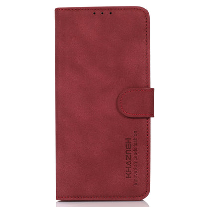 KHAZNEH Drop-resistant Textured Leather Protective Phone Wallet Cover Stand Case for Honor 50