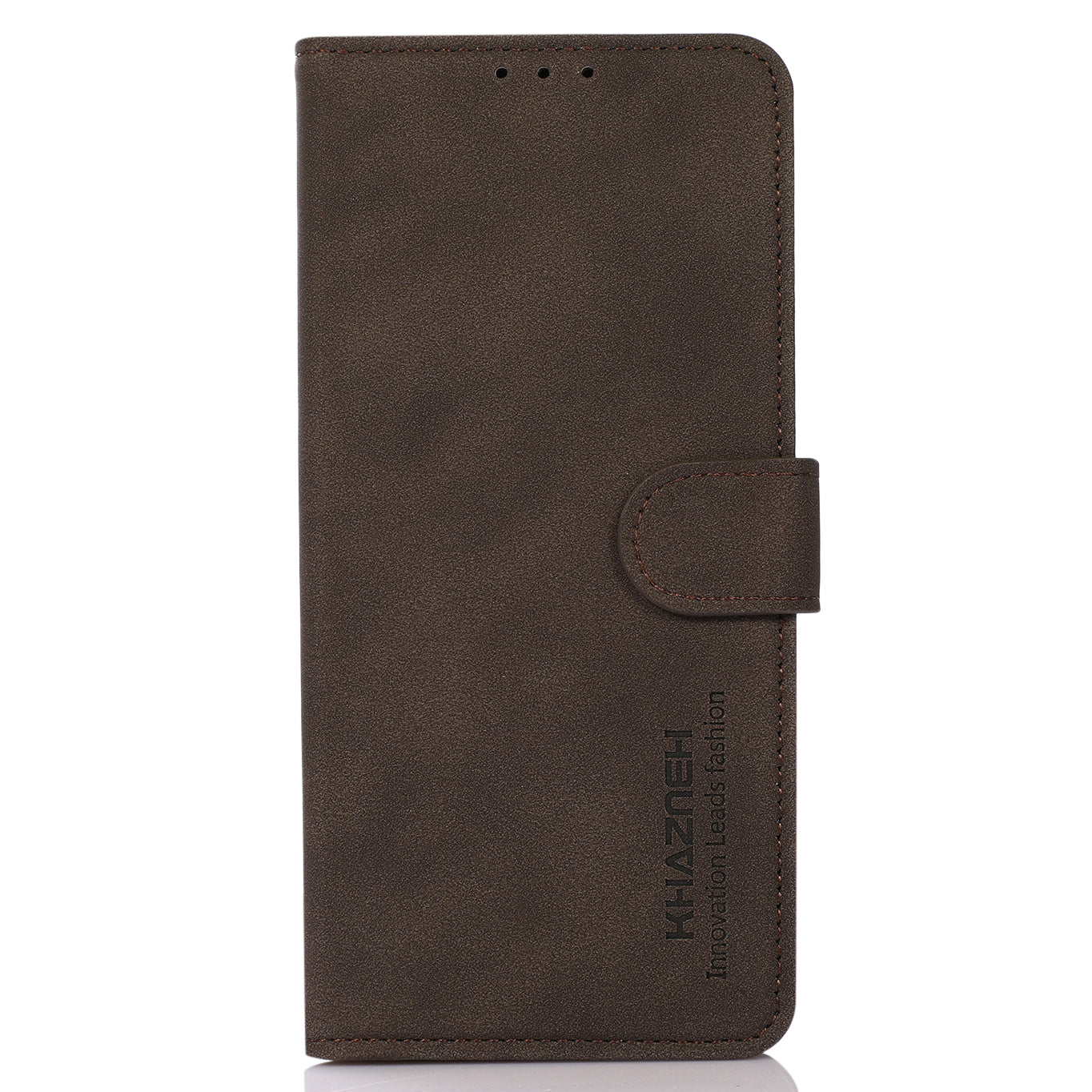 KHAZNEH Drop-resistant Textured Leather Protective Phone Wallet Cover Stand Case for Honor 50