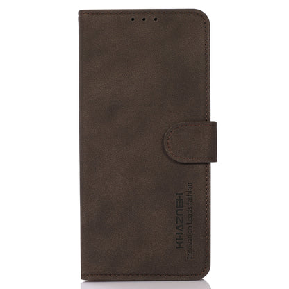 KHAZNEH Drop-resistant Textured Leather Protective Phone Wallet Cover Stand Case for Honor 50