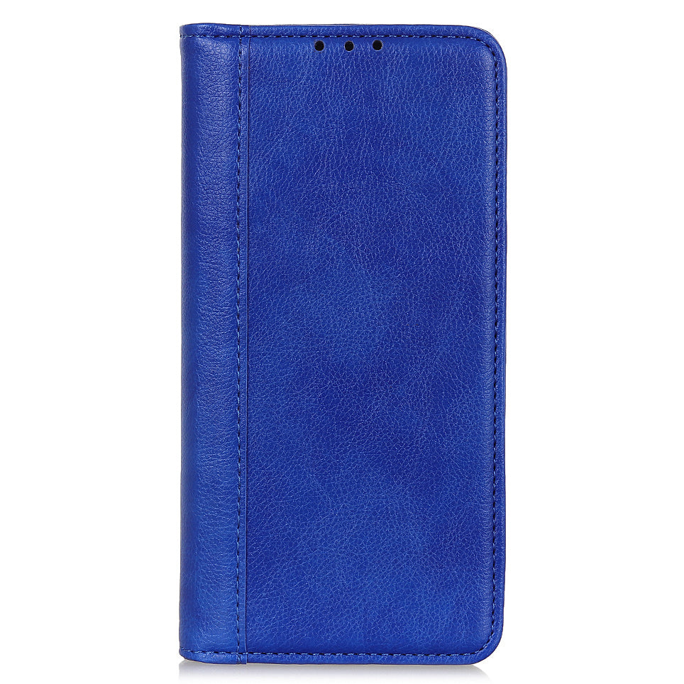 Auto Closing Magnet Litchi Texture Split Leather Phone Case with Stand Wallet for Honor 50