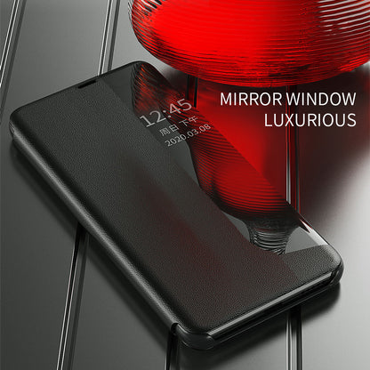 Smart View Window Stand Design PU Leather Anti-fall All-inclusive Protection Folio Flip Cover for Honor Magic3 Pro