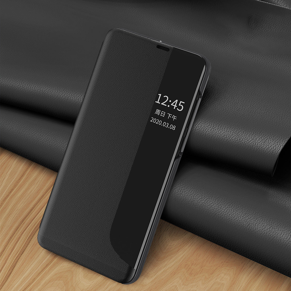 Smart View Window Stand Design PU Leather Anti-fall All-inclusive Protection Folio Flip Cover for Honor Magic3 Pro