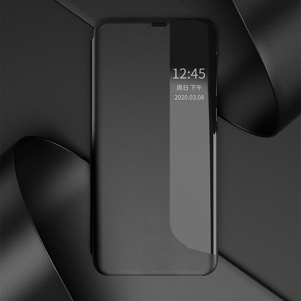 Smart View Window Stand Design PU Leather Anti-fall All-inclusive Protection Folio Flip Cover for Honor Magic3 Pro