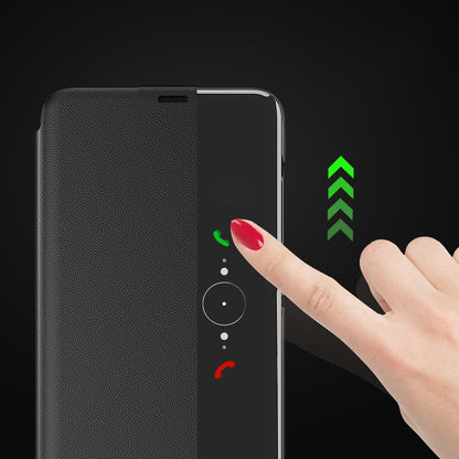 Smart View Window Stand Design PU Leather Anti-fall All-inclusive Protection Folio Flip Cover for Honor Magic3 Pro