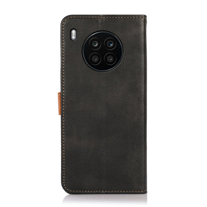 KHAZNEH All-round Protection Magnetic Golden Clasp PU Leather Phone Flip Cover Stand Wallet Shell for Honor 50 Lite/Huawei nova 8i