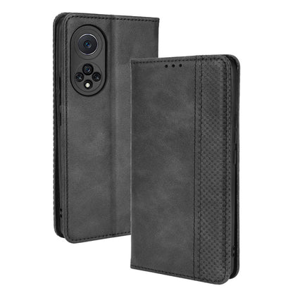Retro Textured Surface Phone Leather Case Shockproof Wallet Stand Cover for Huawei nova 9