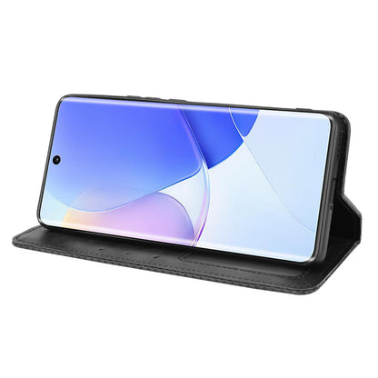Retro Textured Surface Phone Leather Case Shockproof Wallet Stand Cover for Huawei nova 9