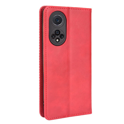 Retro Textured Surface Phone Leather Case Shockproof Wallet Stand Cover for Huawei nova 9