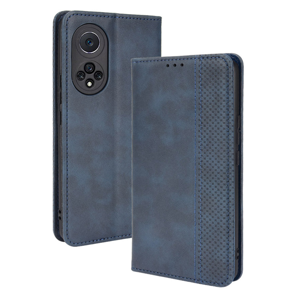 Retro Textured Surface Phone Leather Case Shockproof Wallet Stand Cover for Huawei nova 9