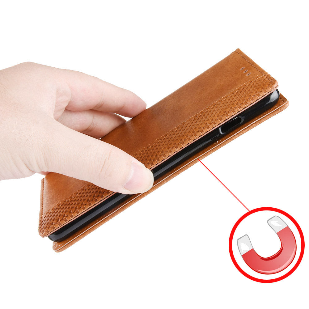 Retro Textured Surface Phone Leather Case Shockproof Wallet Stand Cover for Huawei nova 9