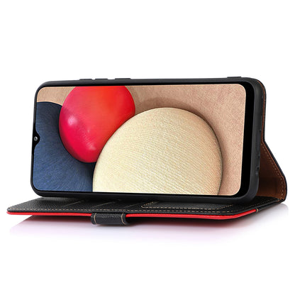 KHAZNEH RFID Blocking Anti-theft Swiping Stand Litchi Texture PU Leather Flip Folio Wallet Phone Case with Strap for Honor 50 Lite / Huawei nova 8i