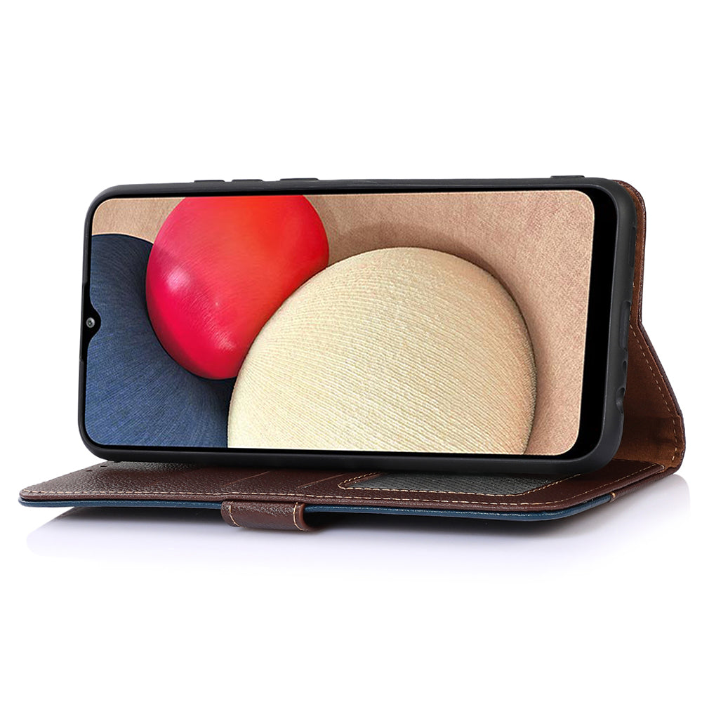 KHAZNEH RFID Blocking Anti-theft Swiping Stand Litchi Texture PU Leather Flip Folio Wallet Phone Case with Strap for Honor 50 Lite / Huawei nova 8i