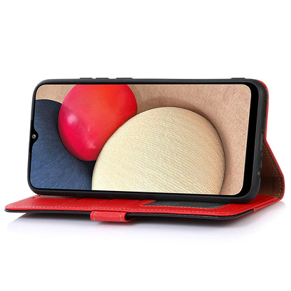 KHAZNEH RFID Blocking Anti-theft Swiping Stand Litchi Texture PU Leather Flip Folio Wallet Phone Case with Strap for Honor 50 Lite / Huawei nova 8i