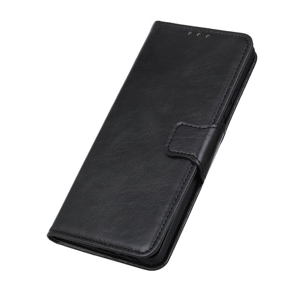 Dual-Sided Magnetic Clasp Crazy Horse Texture PU Leather Wallet Stand Phone Case Cover for Huawei nova 8i/Honor 50 Lite