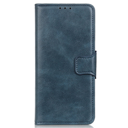 Dual-Sided Magnetic Clasp Crazy Horse Texture PU Leather Wallet Stand Phone Case Cover for Huawei nova 8i/Honor 50 Lite