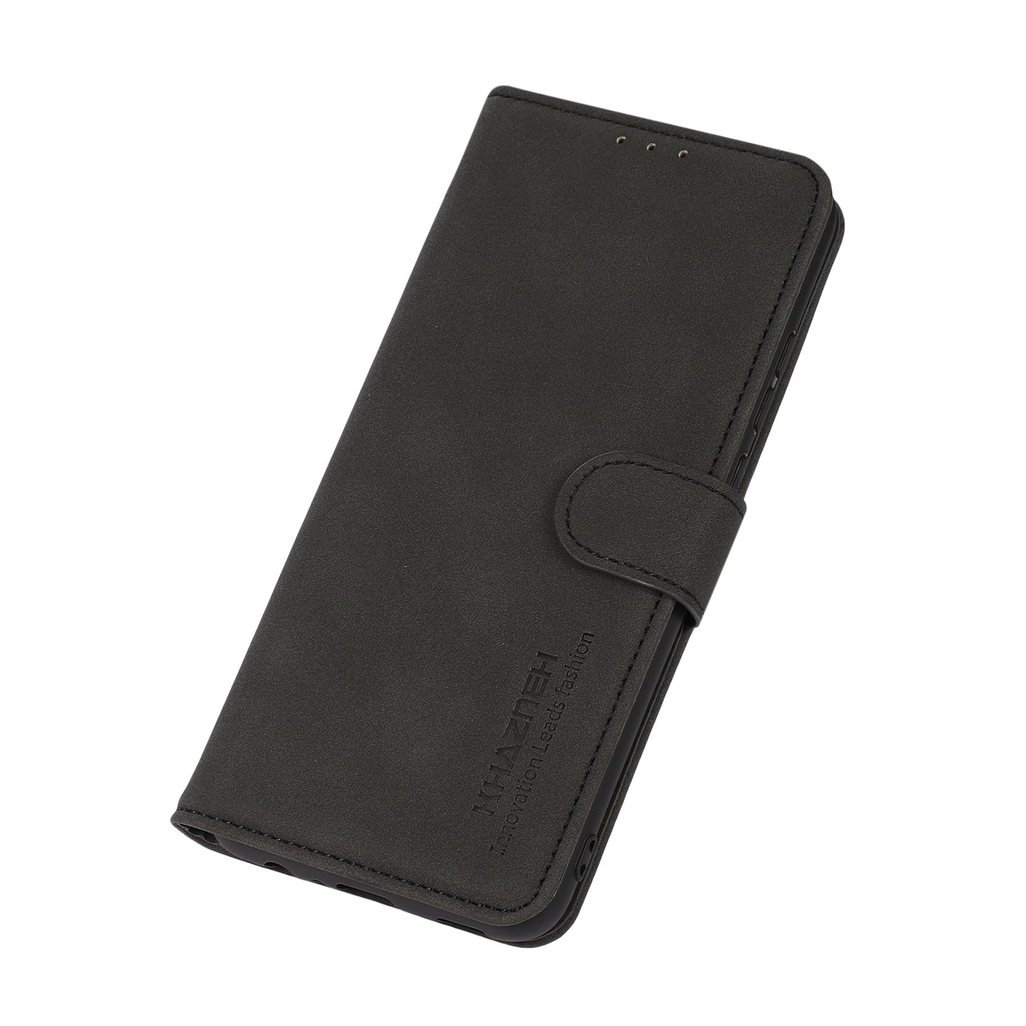 KHAZNEH Wallet Design Delicate Textured Leather Phone Cover Case with Adjustable Stand for Huawei nova 8i/Honor 50 Lite