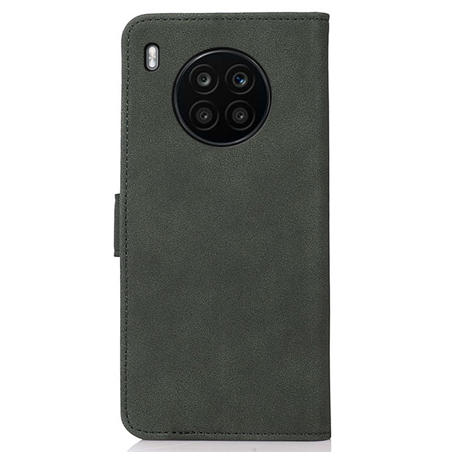 KHAZNEH Wallet Design Delicate Textured Leather Phone Cover Case with Adjustable Stand for Huawei nova 8i/Honor 50 Lite