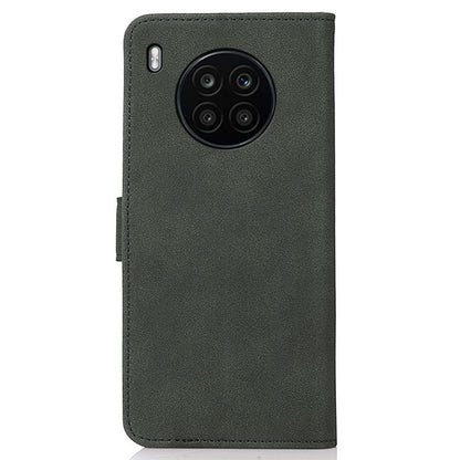 KHAZNEH Wallet Design Delicate Textured Leather Phone Cover Case with Adjustable Stand for Huawei nova 8i/Honor 50 Lite