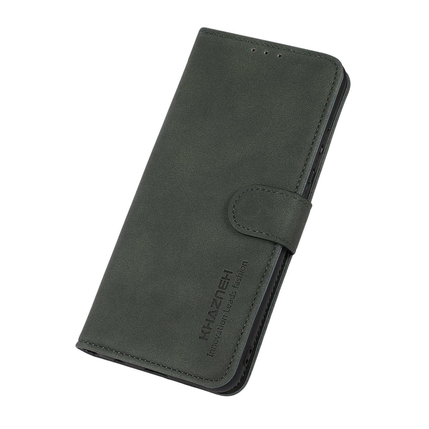 KHAZNEH Wallet Design Delicate Textured Leather Phone Cover Case with Adjustable Stand for Huawei nova 8i/Honor 50 Lite