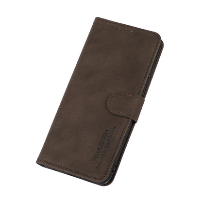 KHAZNEH Wallet Design Delicate Textured Leather Phone Cover Case with Adjustable Stand for Huawei nova 8i/Honor 50 Lite