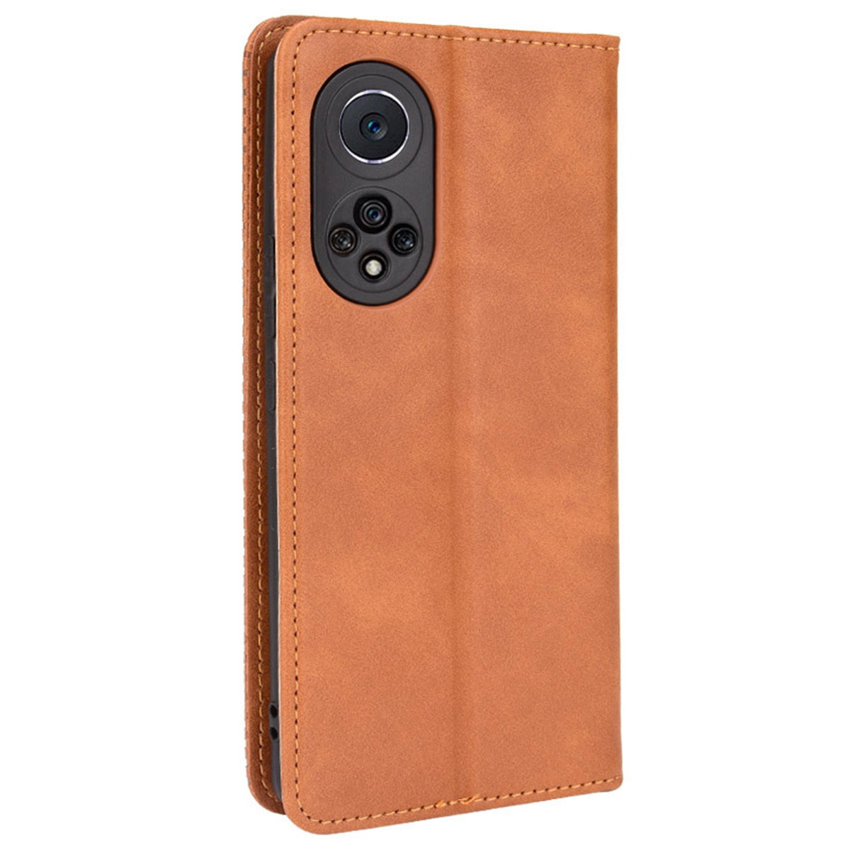 Anti-dust Retro Textured Surface Phone Leather Case Wallet Stand Protective Cover for Huawei nova 9 Pro / Honor 50 Pro