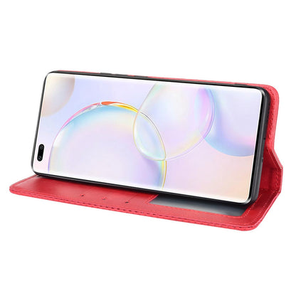 Anti-dust Retro Textured Surface Phone Leather Case Wallet Stand Protective Cover for Huawei nova 9 Pro / Honor 50 Pro