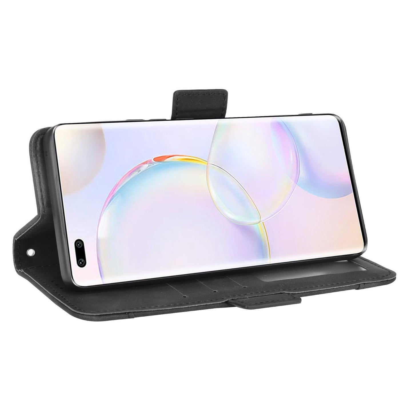 Special Phone Case Magnetic Closure Multiple Card Slots Design PU Leather Wallet Phone Cover for Huawei nova 9 Pro / Honor 50 Pro