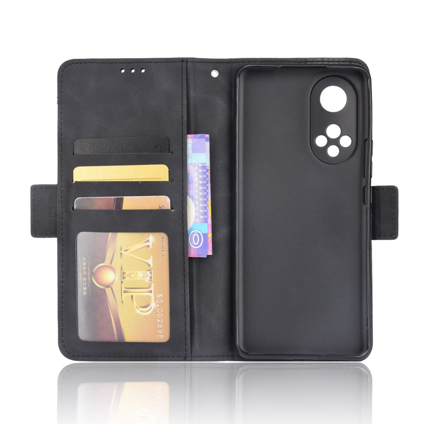 Special Phone Case Magnetic Closure Multiple Card Slots Design PU Leather Wallet Phone Cover for Huawei nova 9 Pro / Honor 50 Pro