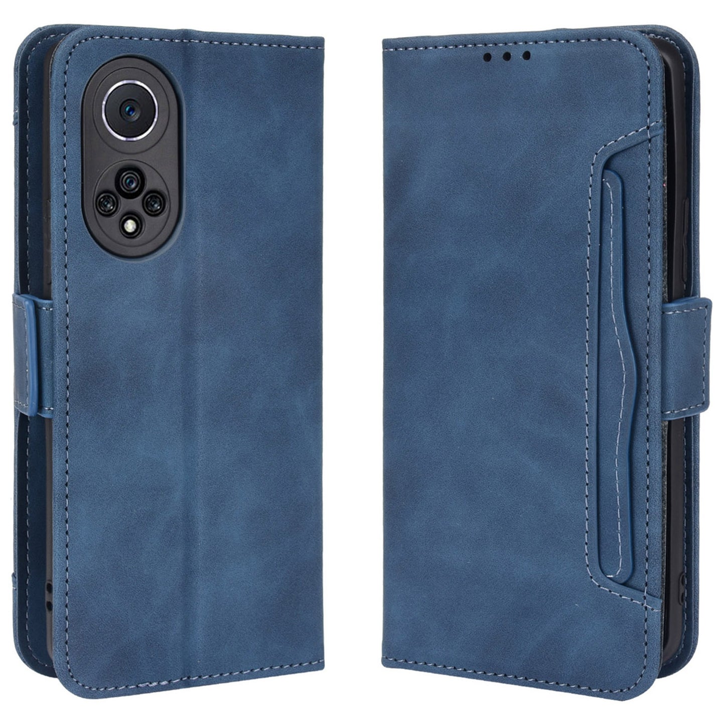 Special Phone Case Magnetic Closure Multiple Card Slots Design PU Leather Wallet Phone Cover for Huawei nova 9 Pro / Honor 50 Pro