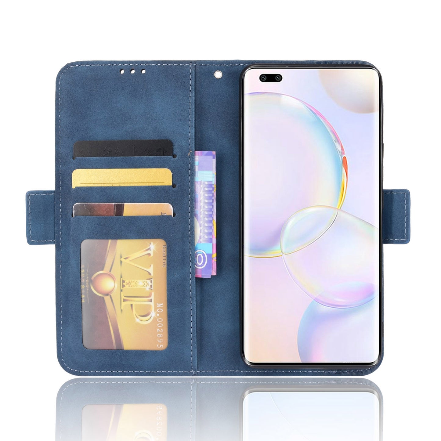 Special Phone Case Magnetic Closure Multiple Card Slots Design PU Leather Wallet Phone Cover for Huawei nova 9 Pro / Honor 50 Pro