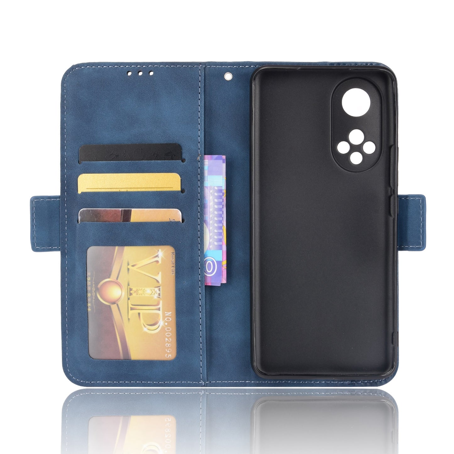 Special Phone Case Magnetic Closure Multiple Card Slots Design PU Leather Wallet Phone Cover for Huawei nova 9 Pro / Honor 50 Pro
