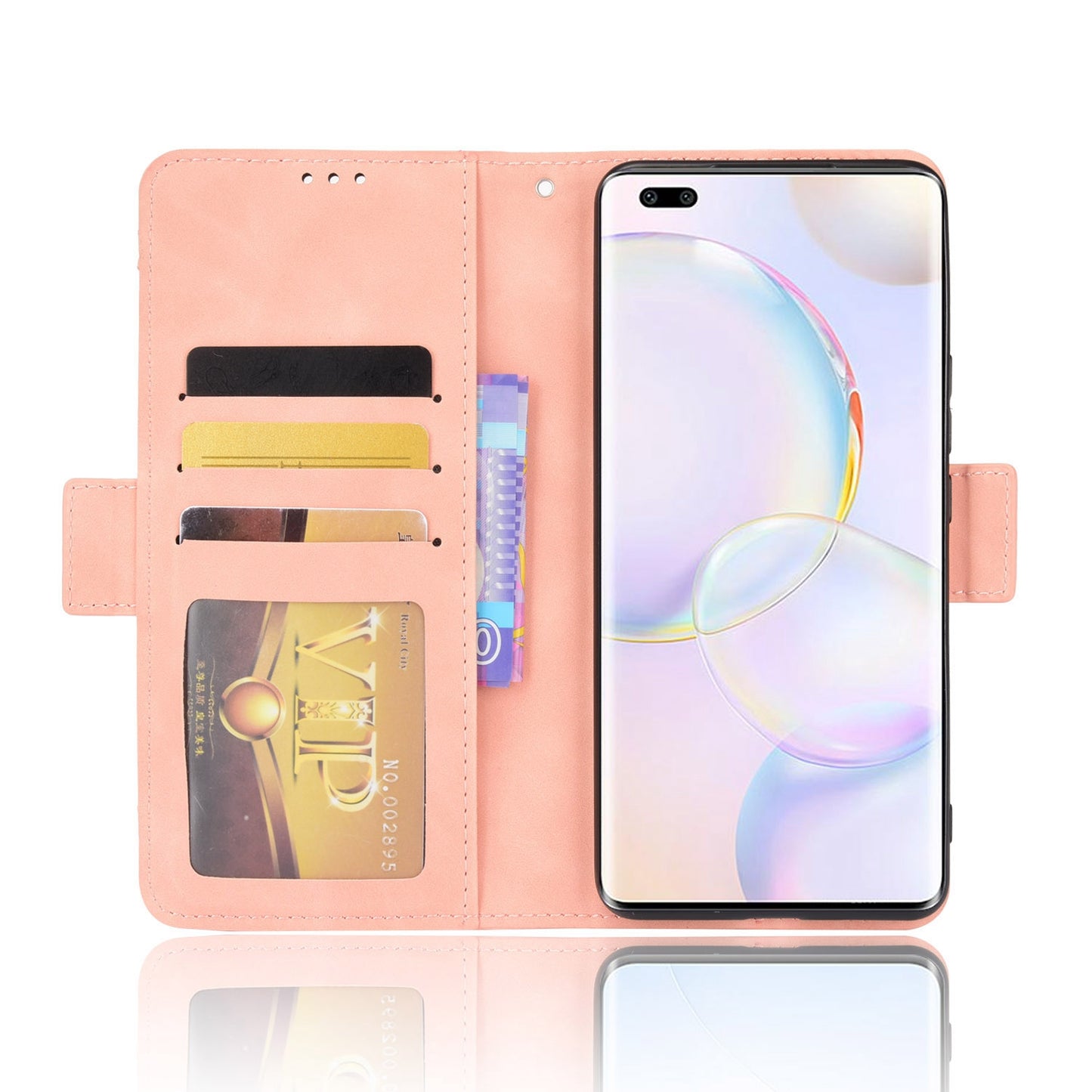 Special Phone Case Magnetic Closure Multiple Card Slots Design PU Leather Wallet Phone Cover for Huawei nova 9 Pro / Honor 50 Pro