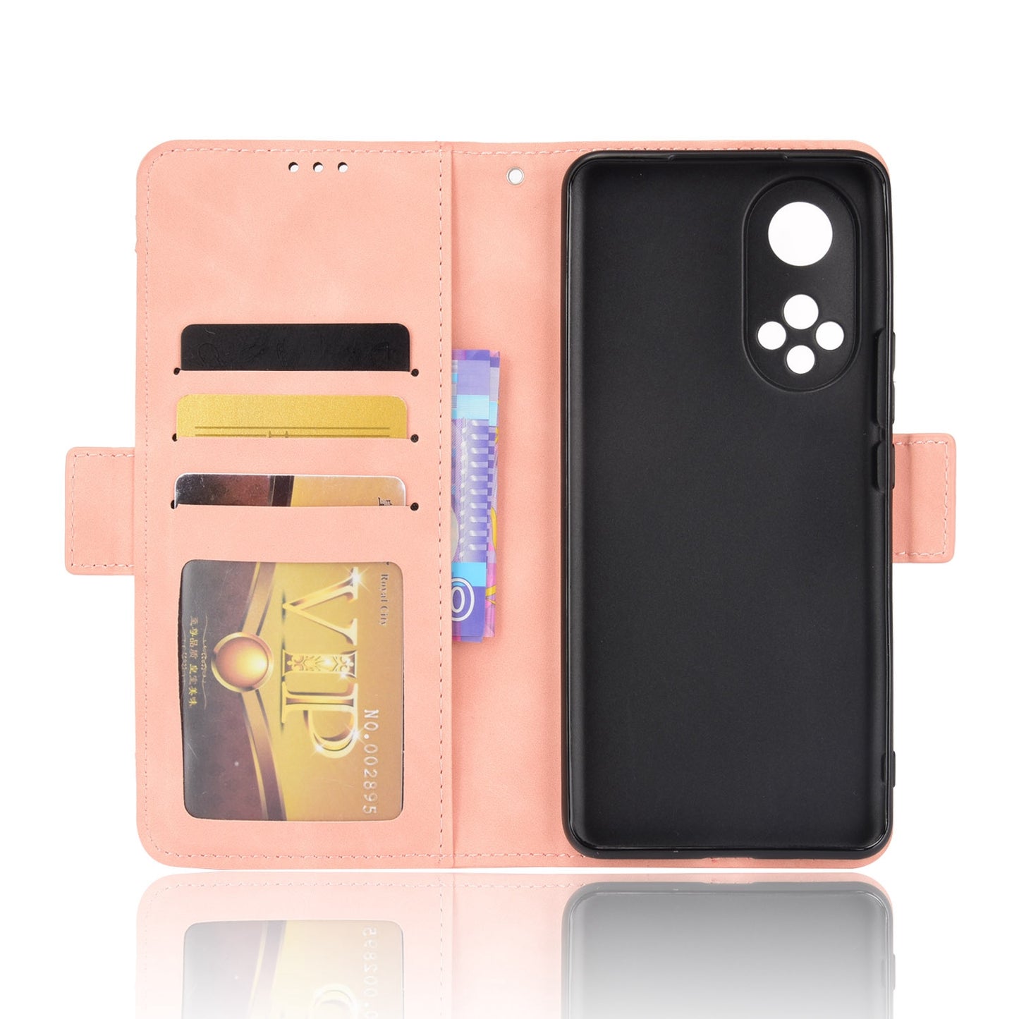 Special Phone Case Magnetic Closure Multiple Card Slots Design PU Leather Wallet Phone Cover for Huawei nova 9 Pro / Honor 50 Pro