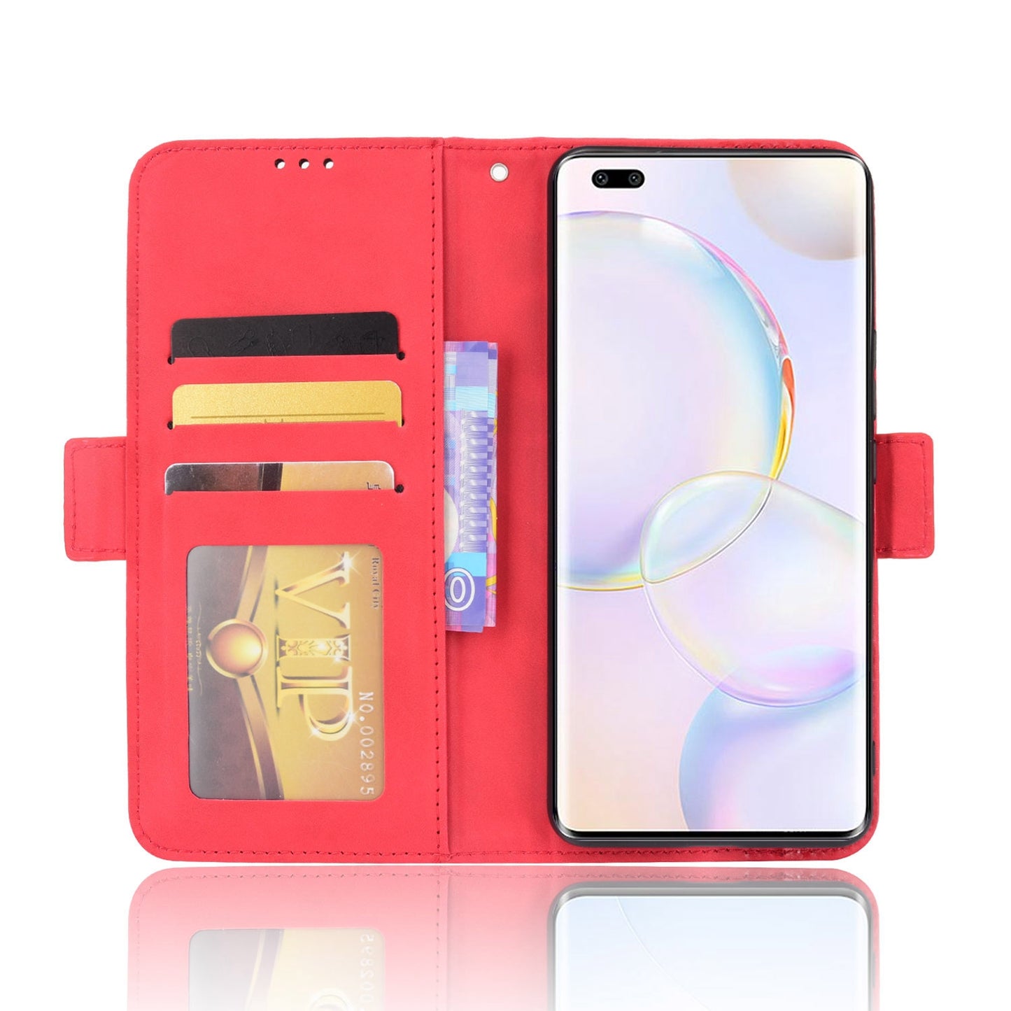 Special Phone Case Magnetic Closure Multiple Card Slots Design PU Leather Wallet Phone Cover for Huawei nova 9 Pro / Honor 50 Pro