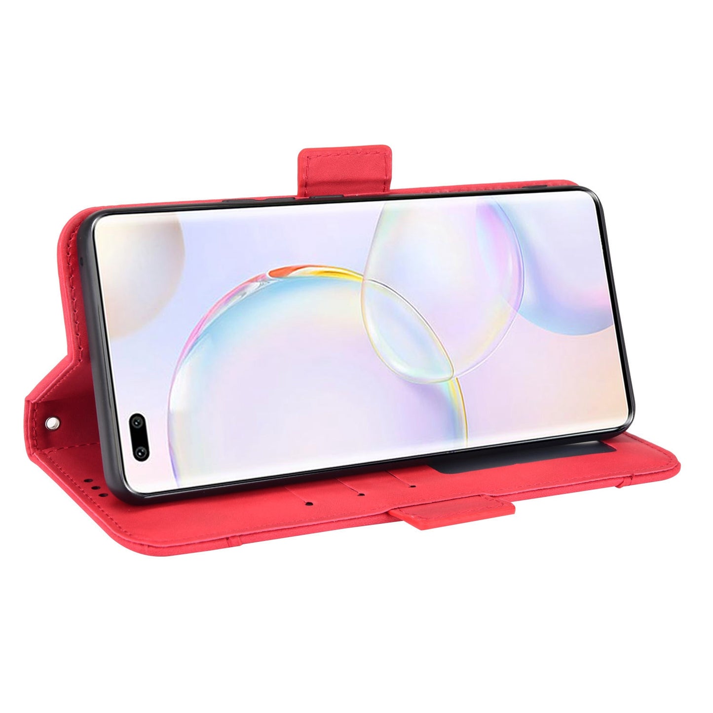 Special Phone Case Magnetic Closure Multiple Card Slots Design PU Leather Wallet Phone Cover for Huawei nova 9 Pro / Honor 50 Pro