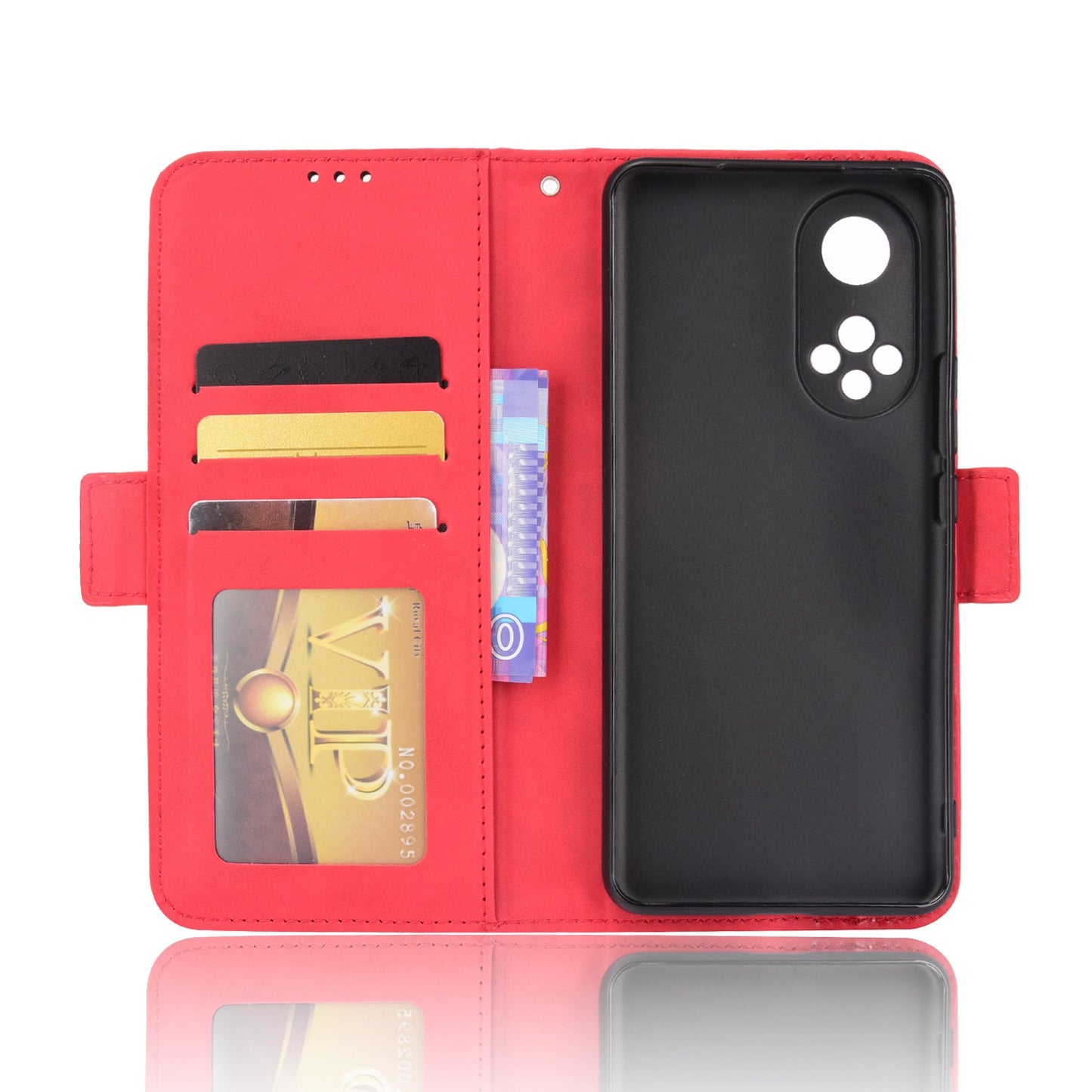 Special Phone Case Magnetic Closure Multiple Card Slots Design PU Leather Wallet Phone Cover for Huawei nova 9 Pro / Honor 50 Pro