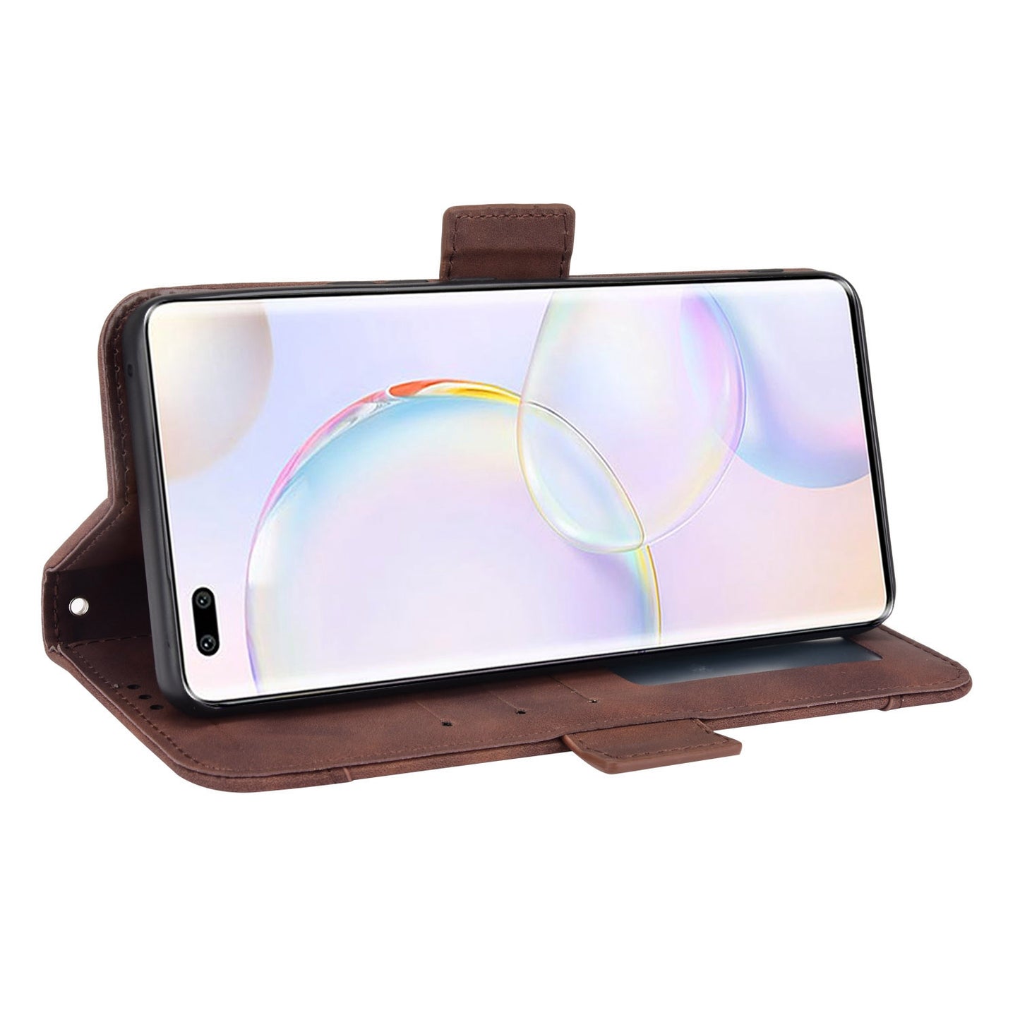 Special Phone Case Magnetic Closure Multiple Card Slots Design PU Leather Wallet Phone Cover for Huawei nova 9 Pro / Honor 50 Pro