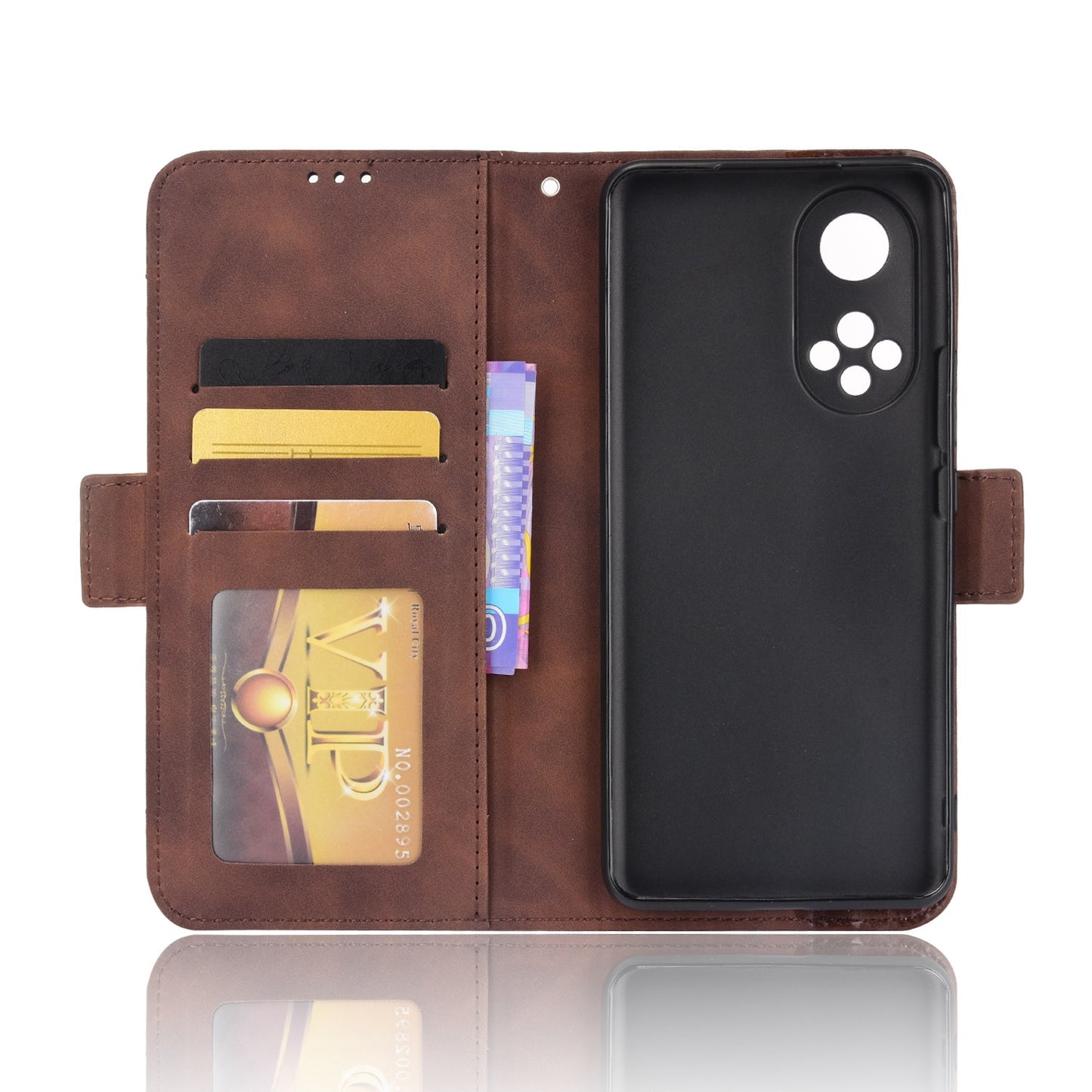 Special Phone Case Magnetic Closure Multiple Card Slots Design PU Leather Wallet Phone Cover for Huawei nova 9 Pro / Honor 50 Pro