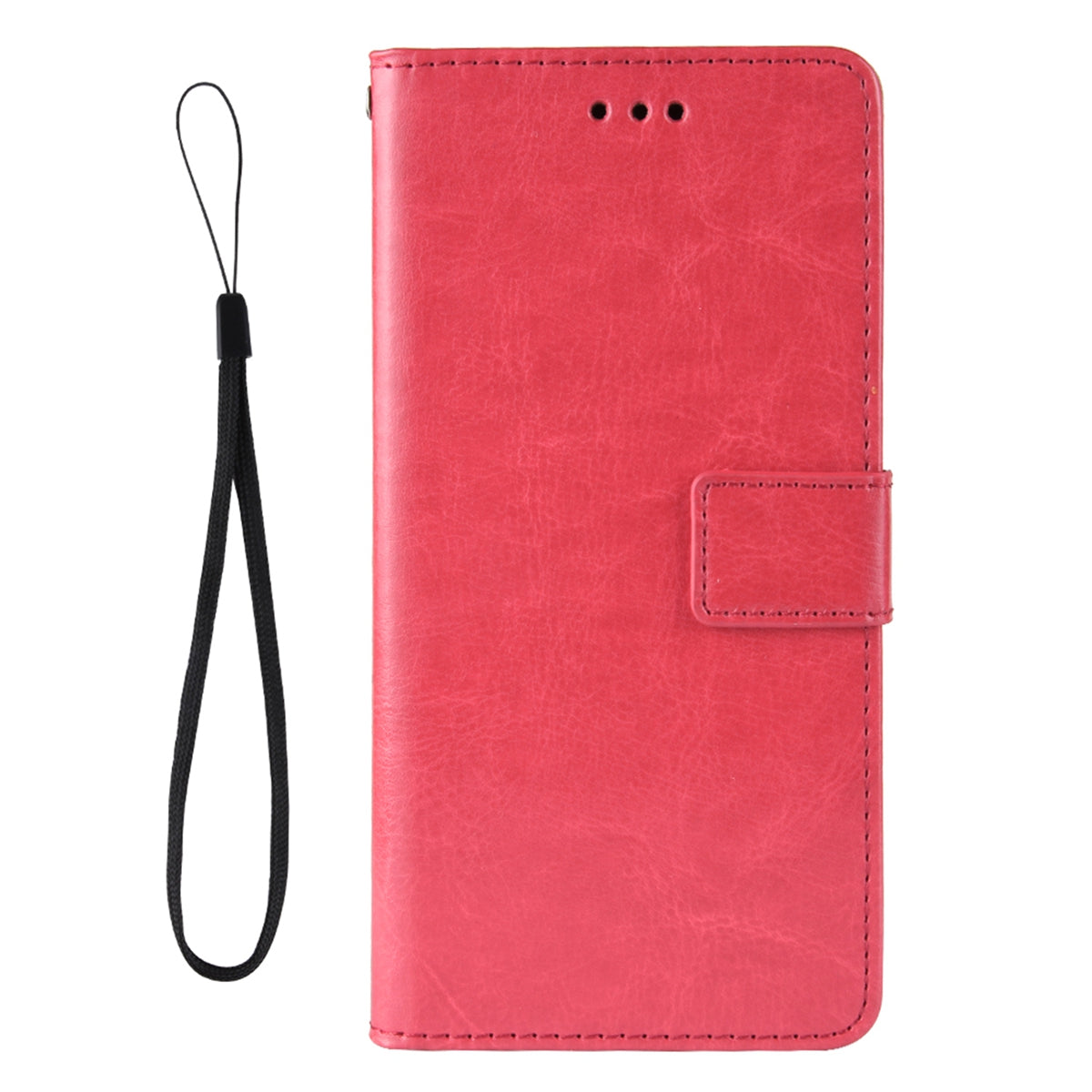 Fashionable Crazy Horse Texture PU Leather Wallet Magnetic Anti-Scratch Case with Wrist Strap for Huawei nova 9 Pro / Honor 50 Pro