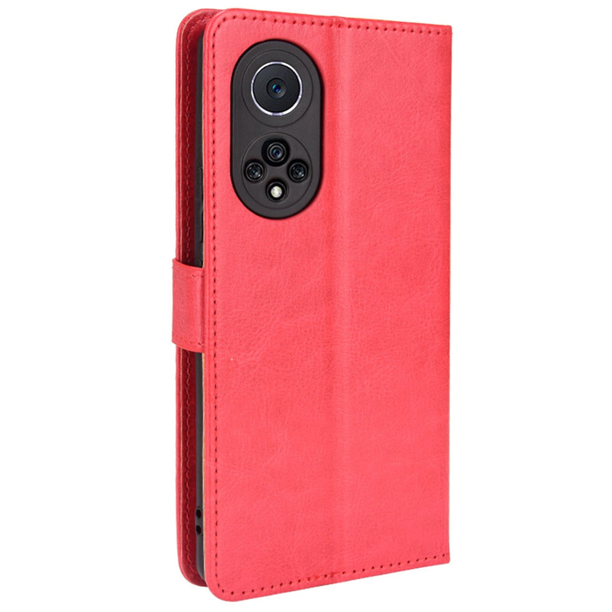 Fashionable Crazy Horse Texture PU Leather Wallet Magnetic Anti-Scratch Case with Wrist Strap for Huawei nova 9 Pro / Honor 50 Pro