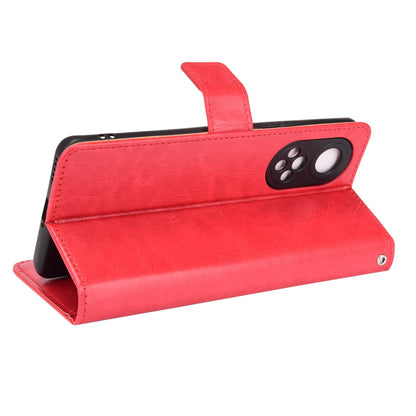 Fashionable Crazy Horse Texture PU Leather Wallet Magnetic Anti-Scratch Case with Wrist Strap for Huawei nova 9 Pro / Honor 50 Pro