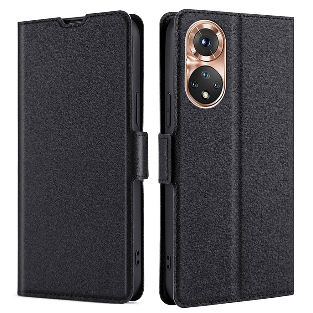 Strong Magnetic Closure Phone Cover Ultra-thin Leather Phone Case with Stand for Honor 50