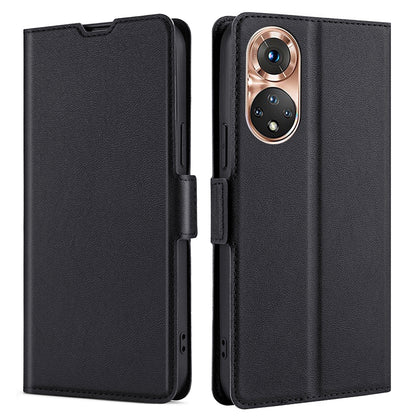 Strong Magnetic Closure Phone Cover Ultra-thin Leather Phone Case with Stand for Honor 50