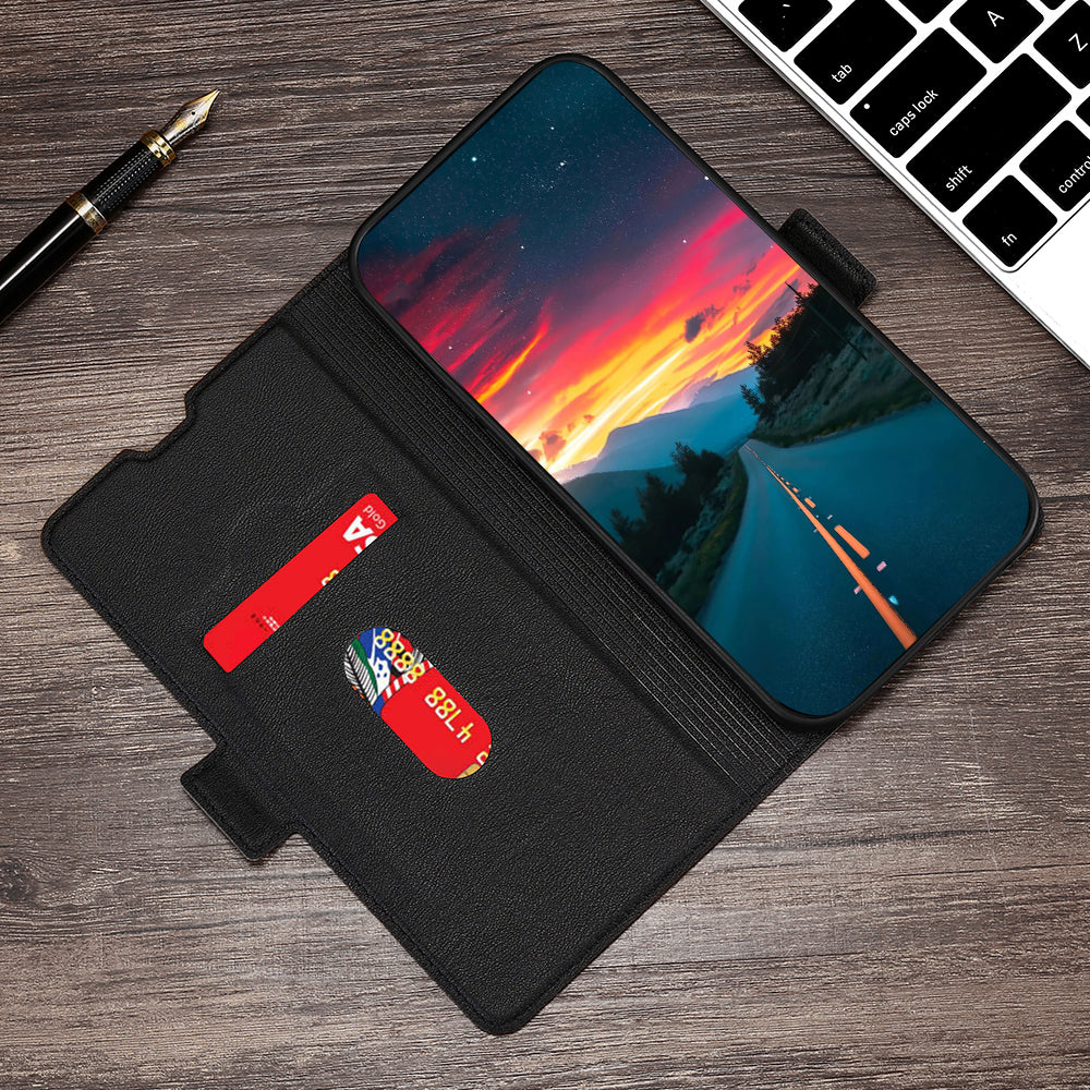 Strong Magnetic Closure Phone Cover Ultra-thin Leather Phone Case with Stand for Honor 50