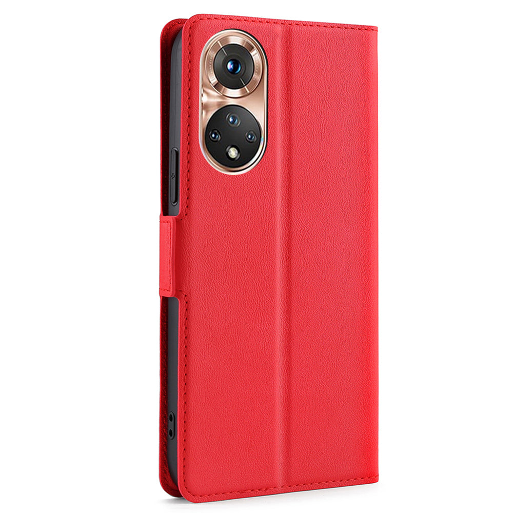Strong Magnetic Closure Phone Cover Ultra-thin Leather Phone Case with Stand for Honor 50